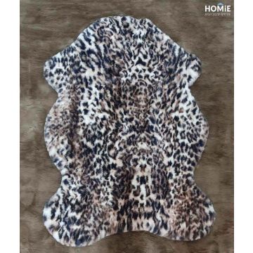 שטיח פרווה מנומר א-סימטרי דקורטיבי מודרני יוקרתי דגם סטייסי 772 בצבע חום, בז' ושחור לסלון, לחדר שינה, לחדר ילדים, לאמבטיה, למסדרון, למטבח, לפינת אוכל, לחדר עבודה ולמשרד. 