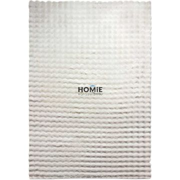 שטיח פרווה כפרי מודרני דקורטיבי תבליטים שמנת דגם אנטונלה 04. השטיח מתאים לסלון ושאר הבית.