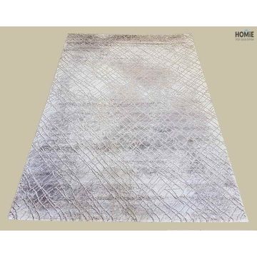 שטיח גיאומטרי אבסטרקטי חום בז' מעויינים דגם ג'סיקה 82/80