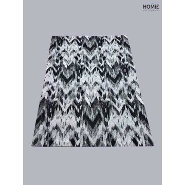 שטיח גיאומטרי אבסטרקטי זיגזג אפור שחור איכותי לסלון, לחדר שינה, לחדר ילדים, למטבח ושאר חלל הבית דגם מרילנד 3409. 