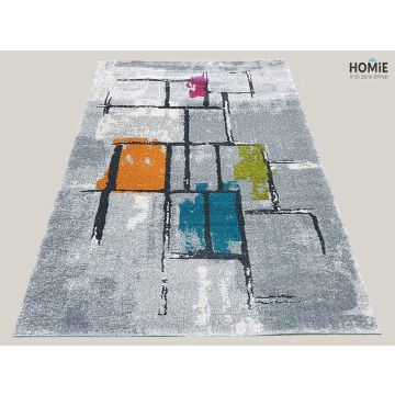 שטיח גיאומטרי אבסטרקטי מודרני מרובעים צבעוני איכותי לסלון, לחדר שינה, לחדר ילדים, למטבח ושאר חלל הבית דגם וגאס 12/59 . 