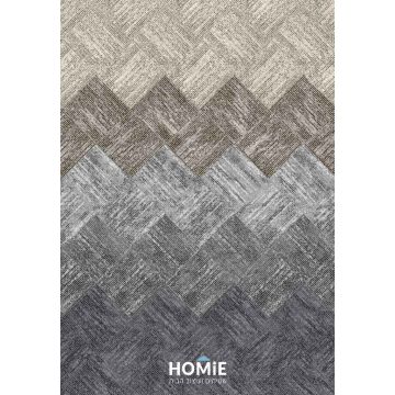 שטיח גיאומטרי אבסטרקטי מודרני ריבועים אפור חום בז' דגם רומא. השטיח האיכותי יתאים לסלון, לחדר שינה, לחדר ילדים, לאמבטיה, למסדרון, למטבח, לפינת ישיבה, לחדר אורחים, לפינת אוכל, לחדר עבודה ולמשרד. 