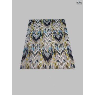 שטיח גיאומטרי אבסטרקטי זיגזג איכותי לסלון, לחדר שינה, לחדר ילדים, למטבח ושאר חלל הבית דגם מרילנד 3407 בצבע צהוב, כחול ושחור. 