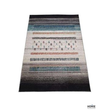 שטיח גיאומטרי אבסטרקטי שבטי (אתני) אינדיאני מודרני צבעוני איכותי דגם ורוניקה 01/250 לסלון, חדר שינה וחדר ילדים.