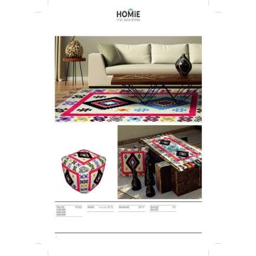 שטיח כותנה שבטי (אתני) גיאומטרי עבודת יד יוקרתי דגם טוגו לסלון, לחדר שינה, לחדר ילדים, למטבח ושאר חלל הבית. 