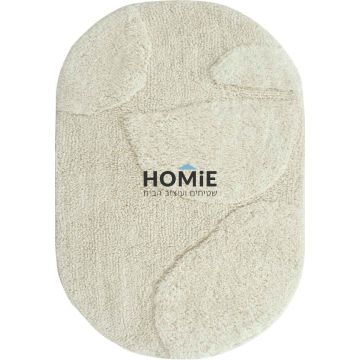 שטיח כותנה גיאומטרי מודרני בוהו כפרי אובלי דגם בהאמס 01. השטיח יתאים לכל חלל הבית.