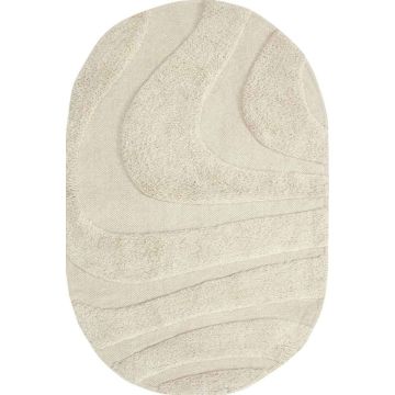 שטיח כותנה גיאומטרי מודרני בוהו כפרי אובלי דגם בהאמס 02. 