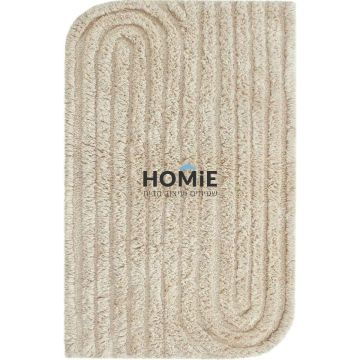 שטיח כותנה גיאומטרי מודרני בוהו כפרי אסימטרי דגם בהאמס 04. 