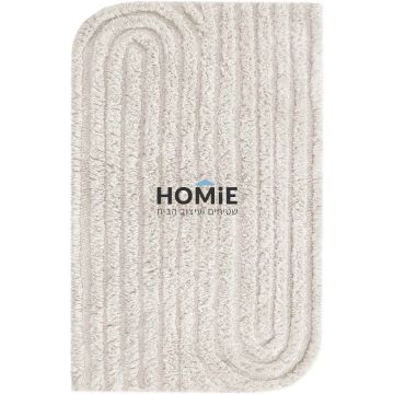 שטיח כותנה גיאומטרי מודרני בוהו כפרי אסימטרי דגם בהאמס 05. 