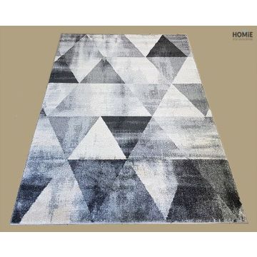 שטיח גיאומטרי מעויינים אפור דגם וגאס 15/659