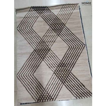 שטיח גיאומטרי מודרני איכותי פסים תלת מימד חום בז' דגם אוליבר 660 לסלון, לחדר שינה, לחדר ילדים, למסדרון, למטבח, לפינת אוכל, לחדר עבודה ולמשרד.