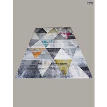 שטיח גיאומטרי מעויינים/משולשים מודרני צבעוני איכותי דגם וגאס 15/59 לסלון, לחדר שינה, לחדר ילדים, למסדרון, לפינת אוכל, למטבח ולמשרד. 