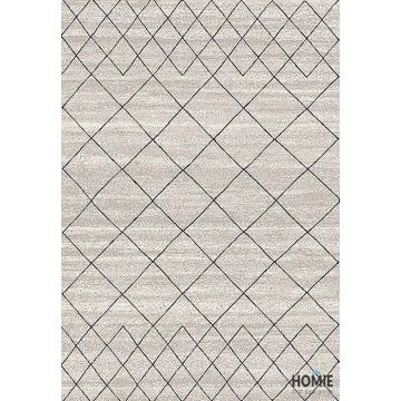 שטיח גיאומטרי מעויינים מודרני איכותי לסלון, לחדר שינה, לחדר ילדים, למסדרון, לפינת אוכל, למטבח ולמשרד בצבע אפור בהיר. 