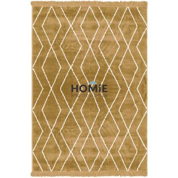 שטיח בוהו שיק גיאומטרי וינטג' מרוקאי מודרני מעויינים חרדל קרם דגם שארלוט 02. השטיח היוקרתי מתאים לסלון, חדר שינה, חדר ילדים ותינוקות, חדר משחקים, חדר אורחים, אמבטיה, מסדרון, פינת ישיבה, פינת אוכל, מטבח, חדר עבודה, משרד, בית הספר וגן ילדים. 