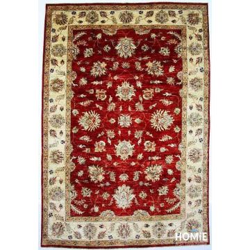 שטיח סופר זיגלר אדום צמר עבודת יד קלאסי יוקרתי לסלון, לחדר שינה, למטבח ושאר חלל הבית בצבא אדום. 