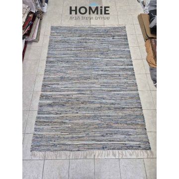 שטיח כותנה ועור דגם מוריץ – מבט כולל על השטיח בשלמותו