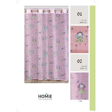 וילון דגם פיה/פיות לחדר ילדים, תינוקות וגן ילדים – צבעוני, מודרני ושקוף למחצה, עיצוב שמח ומלא סטייל.