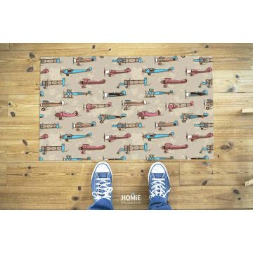 שטיח פי וי סי (PVC) צבעוני דגם מטוסים