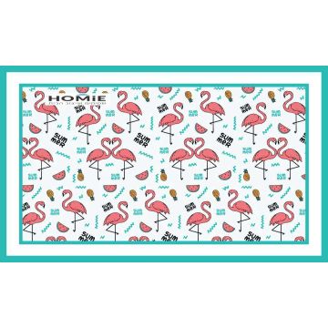 שטיח פי וי סי (PVC) צבעוני דגם פלמינגו