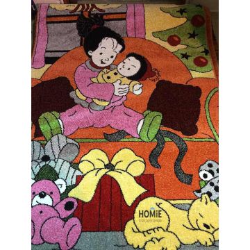 שטיח לחדר ילדים / תינוקות / גן ילדים איכותי, עמיד, צפוף ונעים למגע דגם כריסמס. 