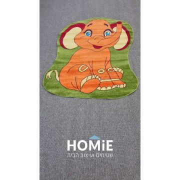 שטיח לחדר ילדים דגם פיל צבעוני. השטיח המודרני האיכותי מתאים גם לשאר הבית.