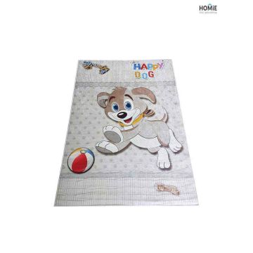 שטיח צבעוני מודרני איכותי ומדליק לחדר ילדים / תינוקות / גן ילדים דגם כלב שמח.