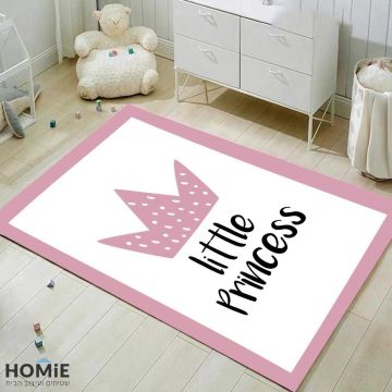 שטיח מודרני לחדר ילדים דגם Little Princess (נסיכה קטנה) בצבע ורוד. השטיח האיכותי והמיוחד יתאים גם לחדר תינוקות, חדר אורחים, חדר משחקים, פינת ישיבה, גן ילדים, בית ספר, משרד ואולם אירועים. 