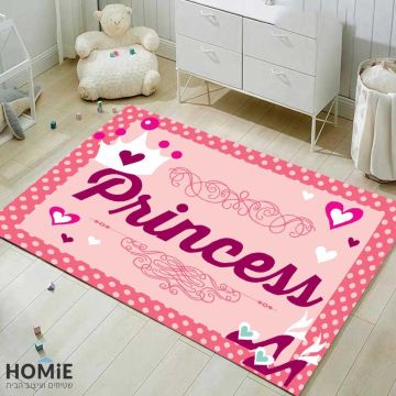 שטיח מודרני לחדר ילדים דגם Princess (נסיכה) בצבע ורוד. השטיח האיכותי והמיוחד יתאים גם לחדר תינוקות, חדר אורחים, חדר משחקים, פינת ישיבה, גן ילדים, בית ספר ואולם אירועים.