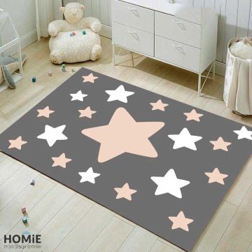 שטיח מודרני לחדר ילדים דגם כוכבים צבעי פסטל. השטיח האיכותי והמיוחד יתאים גם לחדר תינוקות.