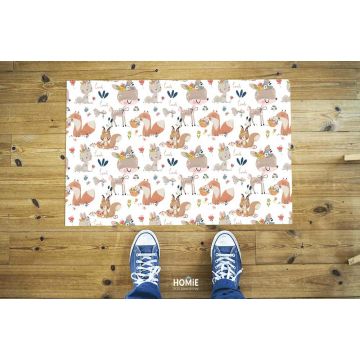 שטיח פי וי סי (PVC) חום אפור דגם חיות