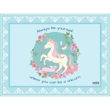 שטיח פי וי סי (PVC) דגם חד-קרן ורוד