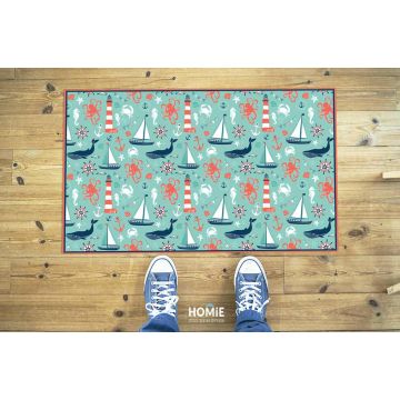 שטיח פי וי סי (PVC) דגם ים טורקיז