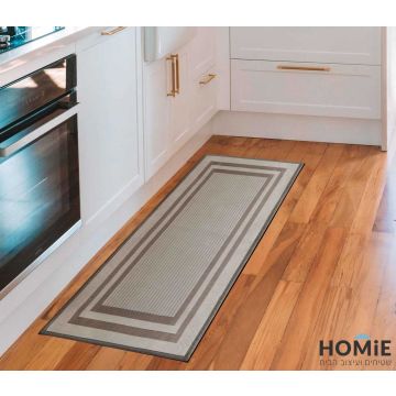 שטיח מודרני למטבח ג'קארד בז' דגם ריקרדו 01. 