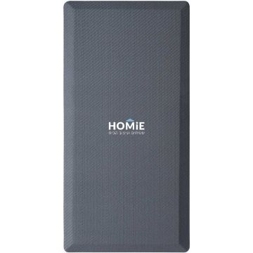 שטיח מטבח מודרני דמוי עור אפור דגם קלינטון 02.