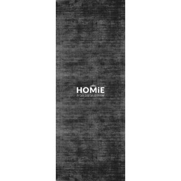 שטיח גומי למטבח שחור חלק מודרני דגם מדריד 56. השטיח יתאים גם לאמבטיה.