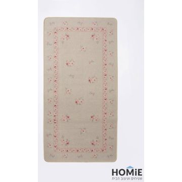 שטיח גומי למטבח וינטג', עיצוב פרחוני צבעוני – דגם קוויבק 59, מוצג במלואו.