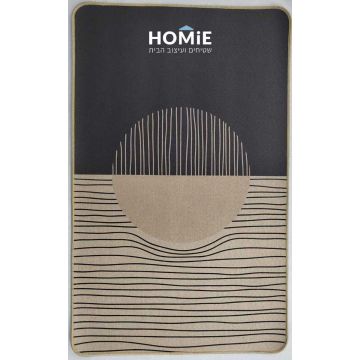 שטיח גומי למטבח גיאומטרי אבסטרקטי מודרני צורות חום בז' דגם קוויבק 37. השטיח היוקרתי מתאים גם לשאר חלל הבית (אמבטיה, מסדרון, חדר שינה, חדר ילדים/תינוקות ועוד) ויכניס לשם המון סטייל, נוכחות, שונות ומיוחדות. 