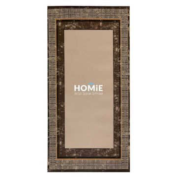 שטיח גומי למטבח וינטג' קלאסי מודרני גיאומטרי מסגרת שיש חום בז' דגם קוויבק 51. השטיח היוקרתי יתאים גם לשאר חלל הבית (אמבטיה, מסדרון, חדר שינה, חדר ילדים/תינוקות, פינת אוכל ועוד), למשרד ואולם אירועים.