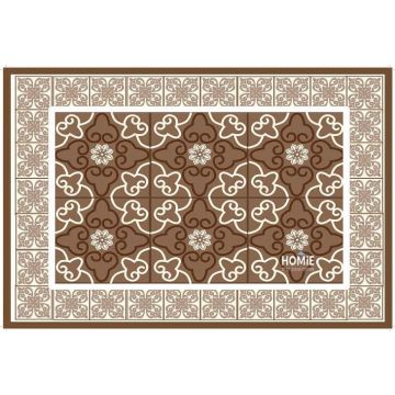 שטיח למטבח פי וי סי (PVC) חום בז' דגם נואיבה