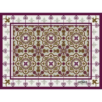 שטיח למטבח פי וי סי (PVC) סגול דגם פיורנטינה