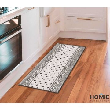 שטיח פי וי סי (לינולאום) למטבח וינטג' ימי הביניים דגם קנדריק 03. השטיח היוקרתי יתאים גם לשאר החללים בבית ומחוצה לו (משרד, אולם אירועים ועוד). 