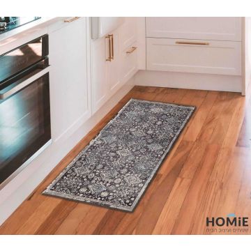 שטיח פי וי סי (לינולאום) למטבח וינטג' קלאסי מדליונים דגם קנדריק 05. השטיח היוקרתי יתאים גם לשאר החללים בבית ומחוצה לו (משרד, אולם אירועים).