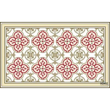 שטיח למטבח פי וי סי (PVC) ירוק בורדו דגם דאסי