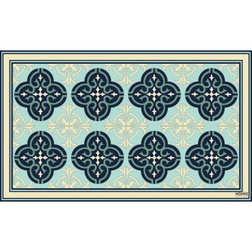 שטיח למטבח פי וי סי (PVC) תכלת דגם שיקגו