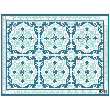 שטיח למטבח פי וי סי (PVC) טורקיז דגם פלוריאנופוליס