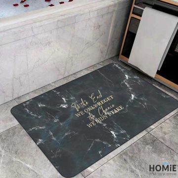 שטיח גומי למטבח כיתוב אנגלית דגם רוזוול 01. השטיח המודרני אבסטרקטי בסגנון שיש בעל כיתוב מגניב באנגלית. הוא מתאים גם לשאר חלל הבית ויכניס לשם המון סטייל ויוקרה. 