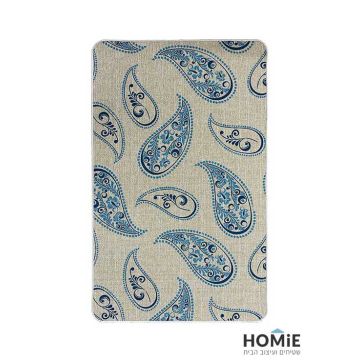 שטיח גומי למטבח וינטג' אבסטרקטי מודרני עלים בז' טורקיז כחול דגם ליה 14. השטיח היוקרתי מתאים גם לשאר חלל הבית (אמבטיה, מסדרון, חדר שינה, חדר ילדים ועוד) ויכניס לשם המון סטייל, נוכחות ומיוחדות. 