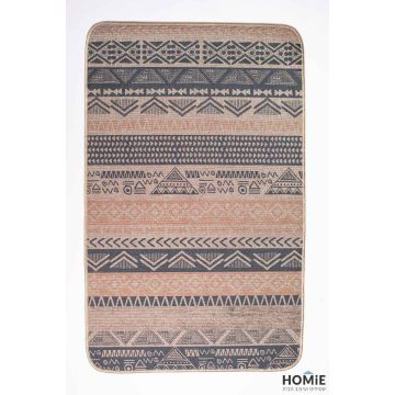 שטיח גומי למטבח וינטג' גיאומטרי מודרני כתמתם צורות שבטיות דגם קוויבק 33. השטיח היוקרתי מתאים גם לשאר חלל הבית (אמבטיה, מסדרון, חדר שינה, חדר ילדים ועוד) ויכניס לשם המון סטייל, נוכחות, שונות ומיוחדות.