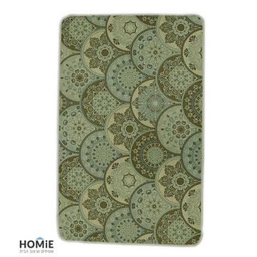 שטיח גומי למטבח וינטג' מנדלות ירוק דגם ליה 03. השטיח היוקרתי מתאים גם לשאר חלל הבית (אמבטיה, מסדרון, חדר שינה, חדר ילדים ועוד) ויכניס לשם המון סטייל, נוכחות ומיוחדות.