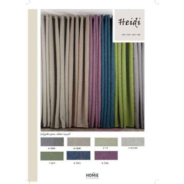 וילון דמוי פשתן מודרני דגם היידי – רואים את כל הצבעים והמרקם על מוט תלייה